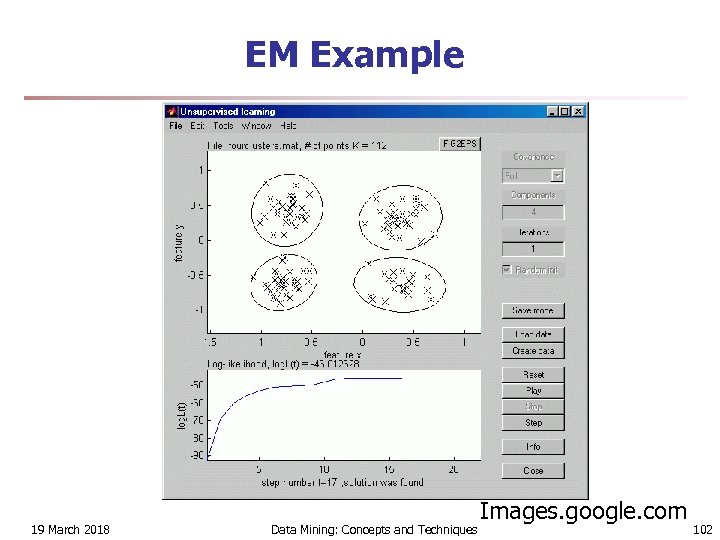 EM Example 19 March 2018 Data Mining: Concepts and Techniques Images. google. com 102