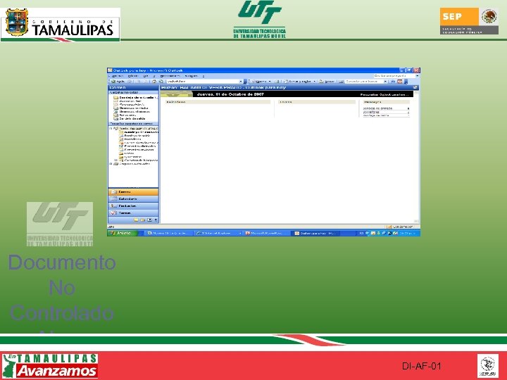 Documento No Controlado Al ser impreso DI-AF-01 