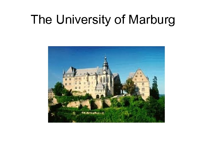 The University of Marburg 