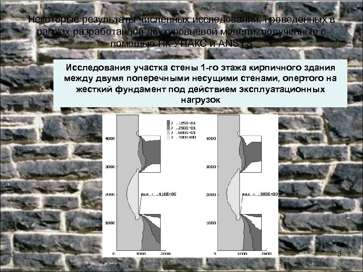 Некоторые результаты численных исследований, проведенных в рамках разработанной двухуровневой модели, полученные с помощью ПК