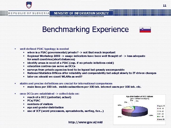 11 Benchmarking Experience • well-defined PIAC typology is needed • when is a PIAC