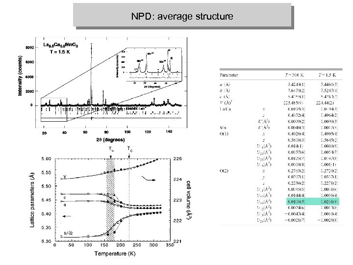 NPD: average structure 