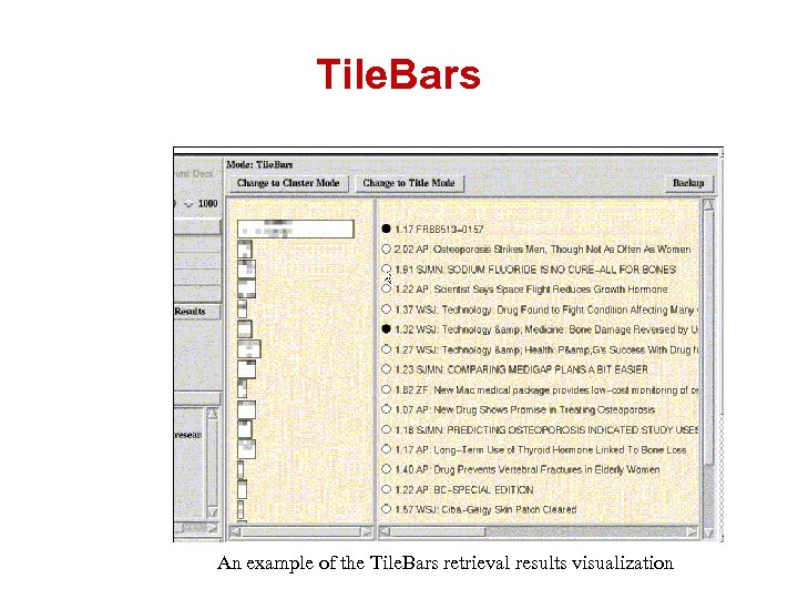 Tile. Bars An example of the Tile. Bars retrieval results visualization 