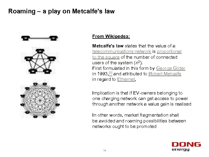 Roaming – a play on Metcalfe's law From Wikipedea: Metcalfe's law states that the