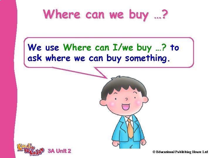 Where can we buy …? We use Where can I/we buy …? to ask