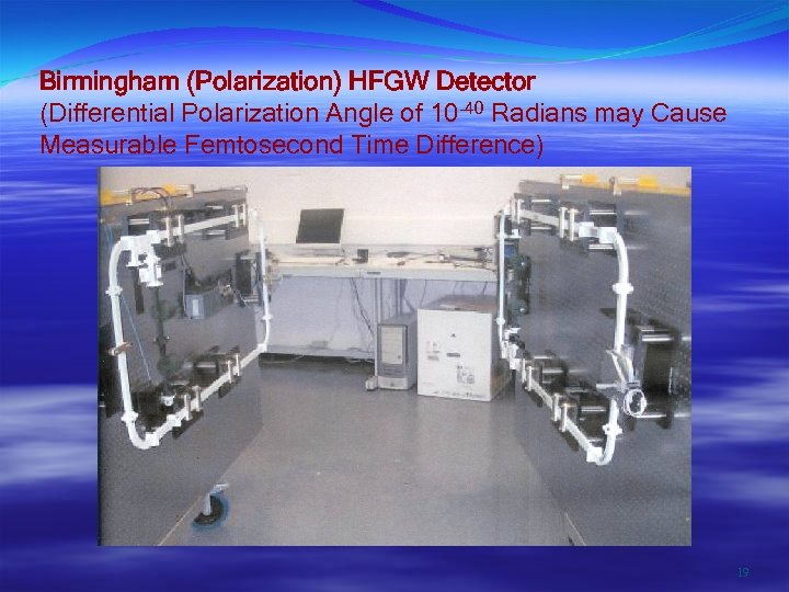 Birmingham (Polarization) HFGW Detector (Differential Polarization Angle of 10 -40 Radians may Cause Measurable