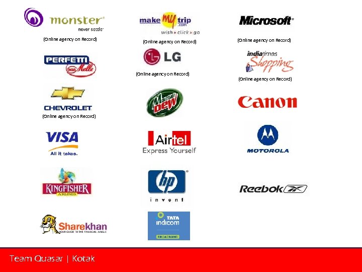 (Online agency on Record) Team Quasar | Kotak (Online agency on Record) 