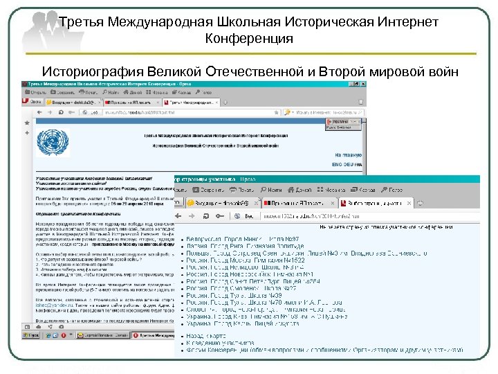 Третья Международная Школьная Историческая Интернет Конференция Историография Великой Отечественной и Второй мировой войн 