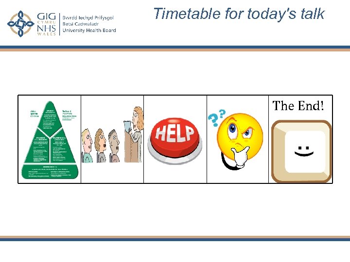 Timetable for today's talk The End! 