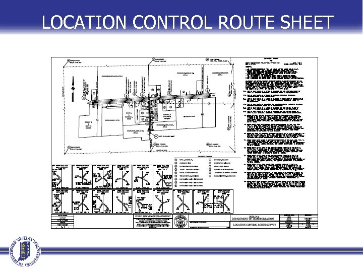 LOCATION CONTROL ROUTE SHEET SURVEYSHEET 