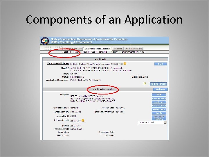 Components of an Application 