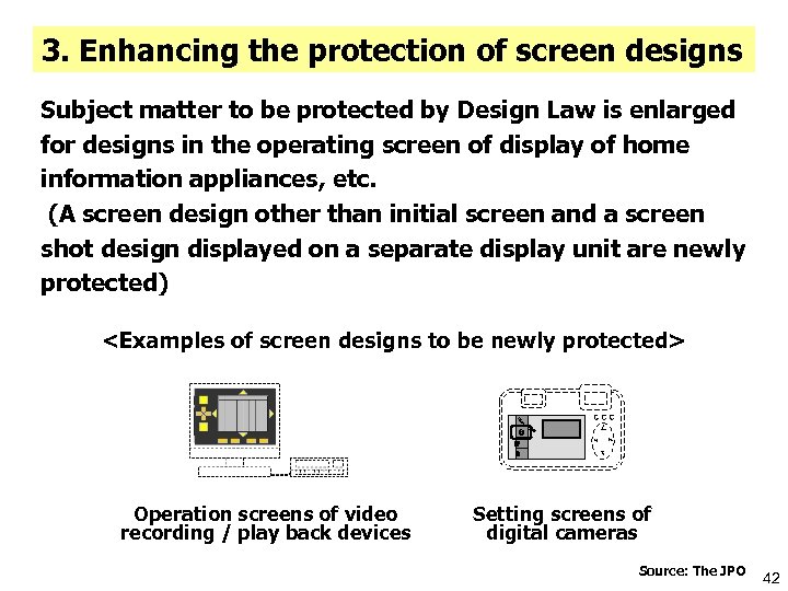 3. Enhancing the protection of screen designs Subject matter to be protected by Design