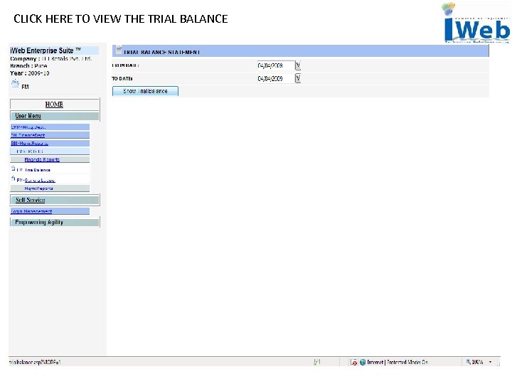 CLICK HERE TO VIEW THE TRIAL BALANCE 