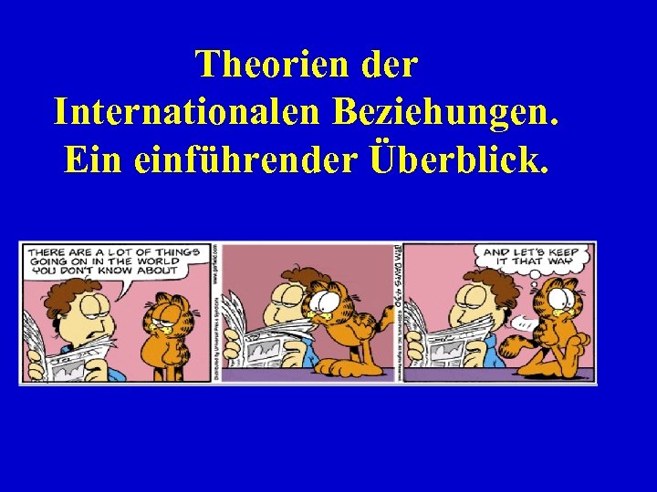 Theorien der Internationalen Beziehungen. Ein einführender Überblick. 