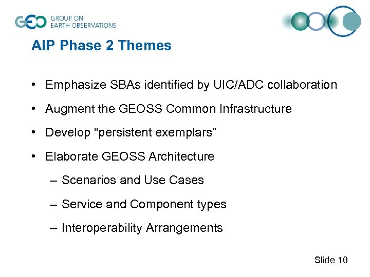 AIP Phase 2 Themes • Emphasize SBAs identified by UIC/ADC collaboration • Augment the