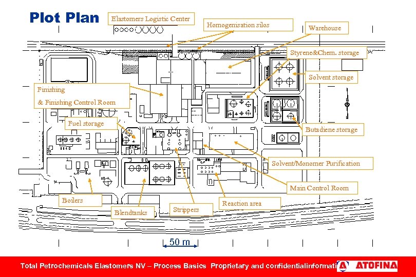 Plot Plan Elastomers Logistic Center Homogenisation silos Warehouse Styrene&Chem. storage Solvent storage Finishing &