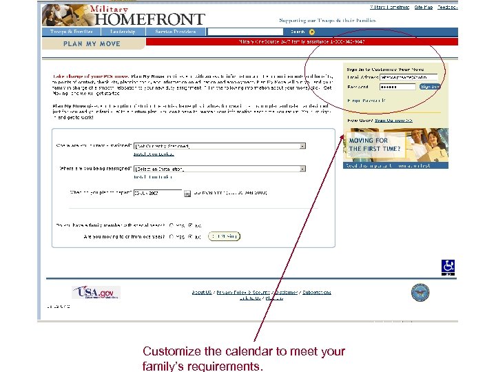 Customize the calendar to meet your family’s requirements. 