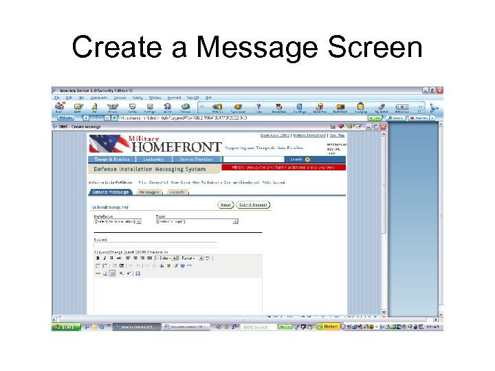Create a Message Screen 
