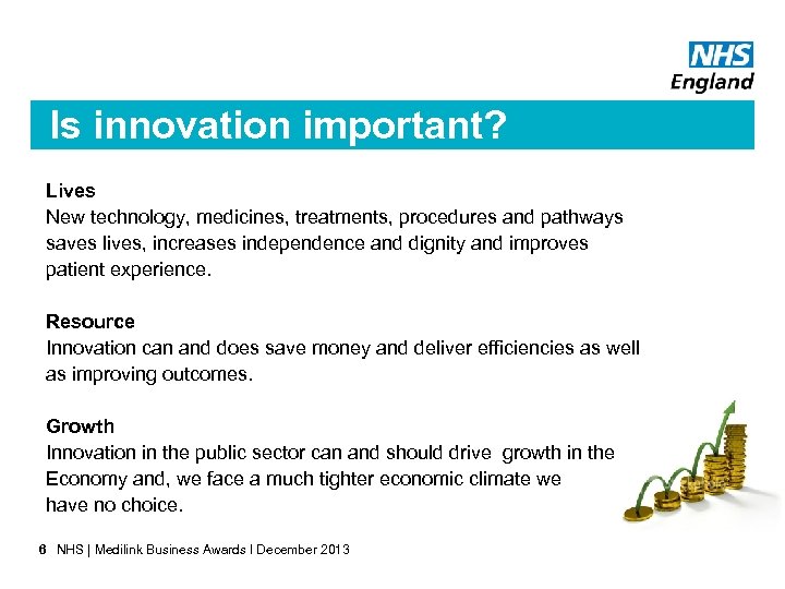 Is innovation important? Lives New technology, medicines, treatments, procedures and pathways saves lives, increases