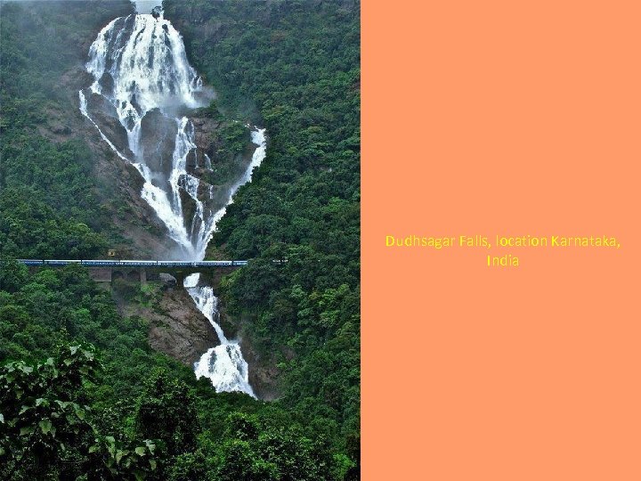 Dudhsagar Falls, location Karnataka, India 