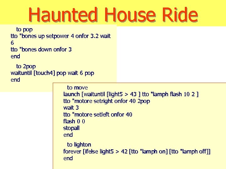 Haunted House Ride to pop tto 