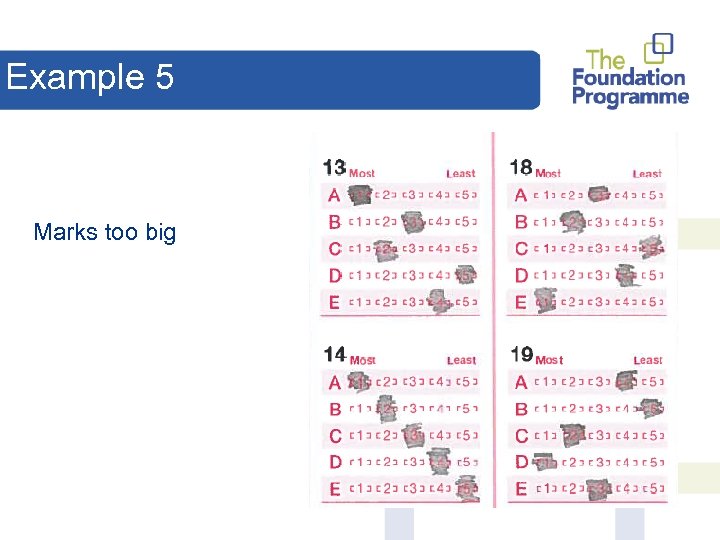 Example 5 Marks too big 