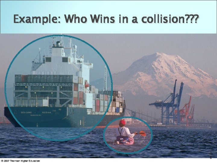 Example: Who Wins in a collision? ? ? 6 