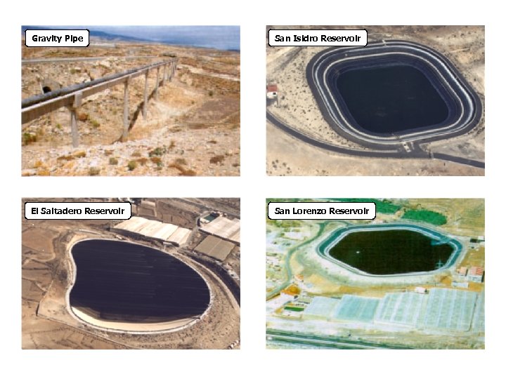 Gravity Pipe San Isidro Reservoir El Saltadero Reservoir San Lorenzo Reservoir 