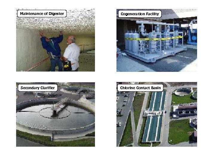 Maintenance of Digester Cogeneration Facility Secondary Clarifier Chlorine Contact Basin 