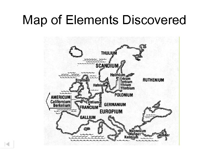 Map of Elements Discovered 
