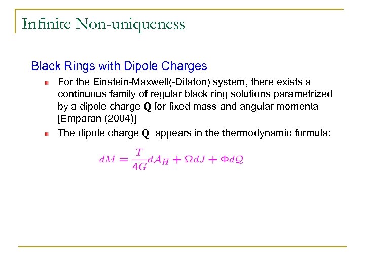 Infinite Non-uniqueness Black Rings with Dipole Charges For the Einstein-Maxwell(-Dilaton) system, there exists a