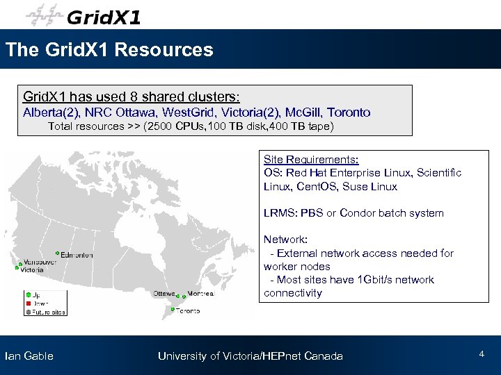 The Grid. X 1 Resources Grid. X 1 has used 8 shared clusters: Alberta(2),