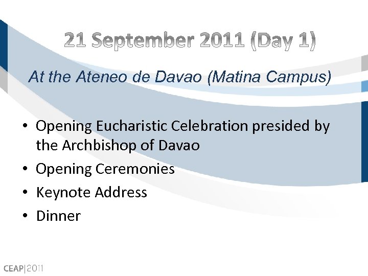 At the Ateneo de Davao (Matina Campus) • Opening Eucharistic Celebration presided by the