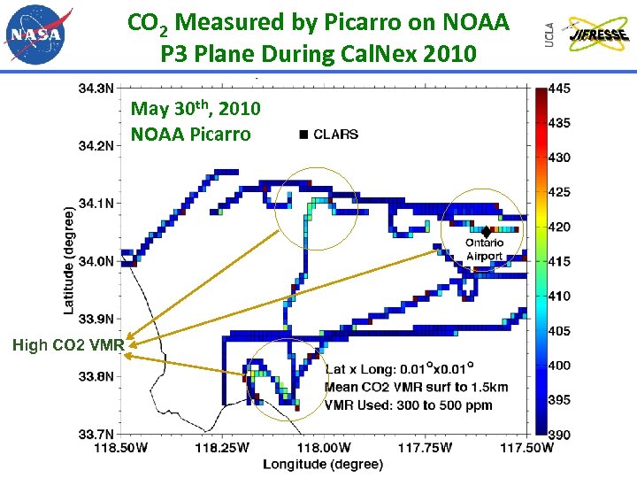 CO 2 Measured by Picarro on NOAA P 3 Plane During Cal. Nex 2010