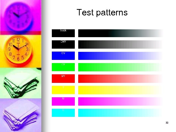 Test patterns 32 