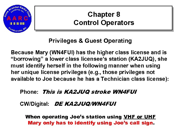 Chapter 8 Control Operators Privileges & Guest Operating Because Mary (WN 4 FUI) has