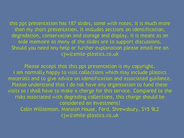 this ppt presentation has 187 slides, some with notes. It is much more than