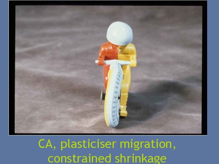 CA, plasticiser migration, constrained shrinkage 
