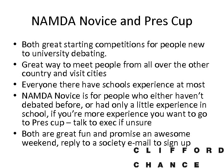 NAMDA Novice and Pres Cup • Both great starting competitions for people new to