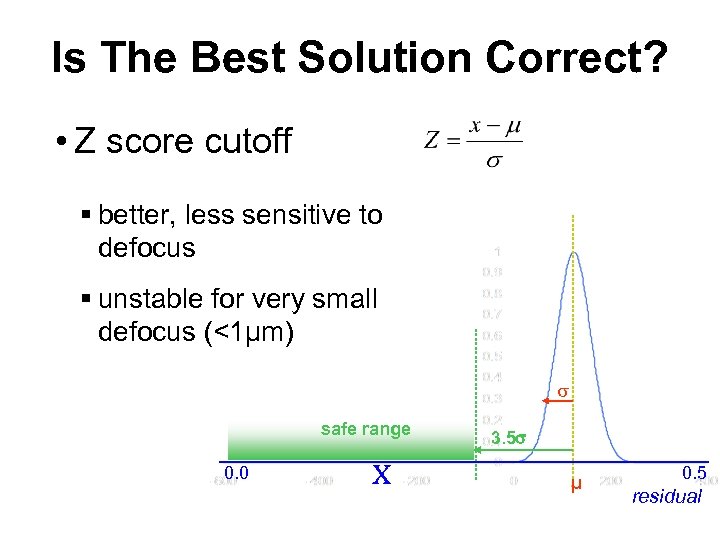 Is The Best Solution Correct? • Z score cutoff § better, less sensitive to