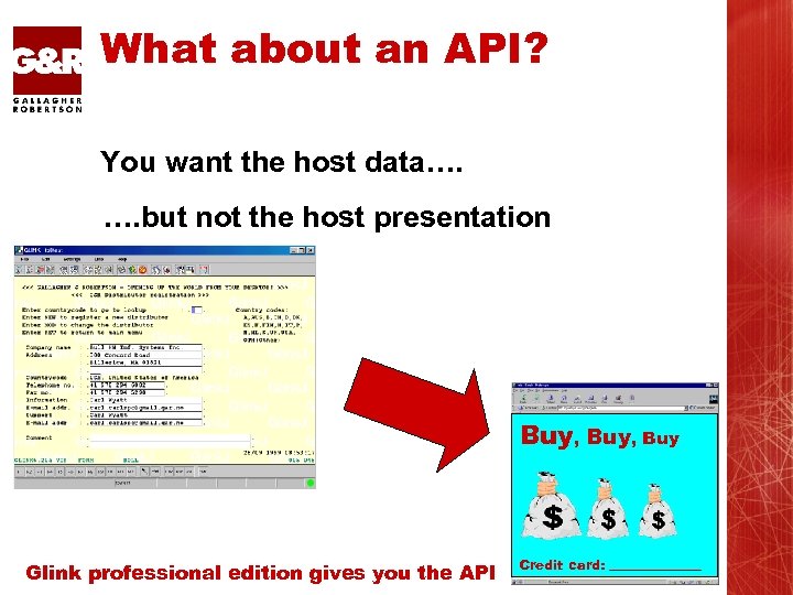 What about an API? You want the host data…. …. but not the host