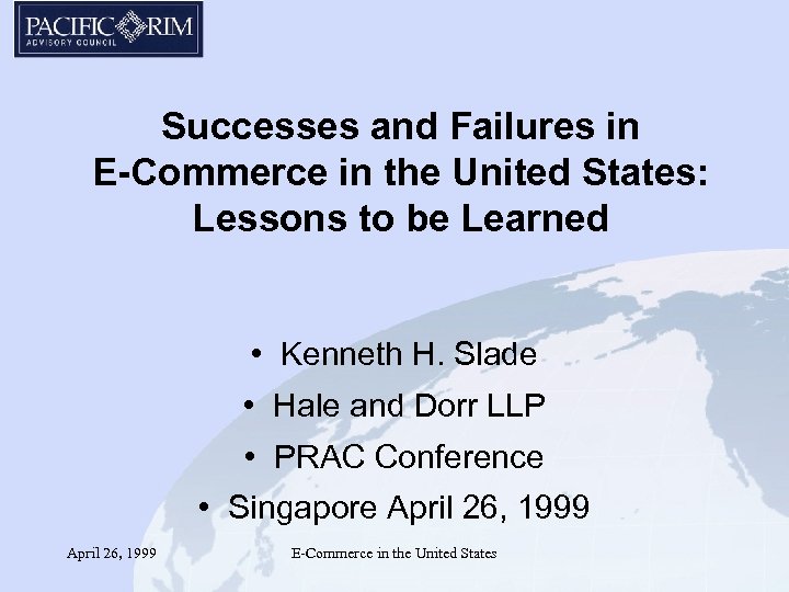 Successes and Failures in E-Commerce in the United States: Lessons to be Learned •