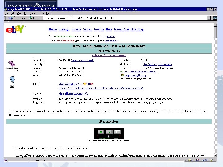 April 26, 1999 E-Commerce in the United States 29 