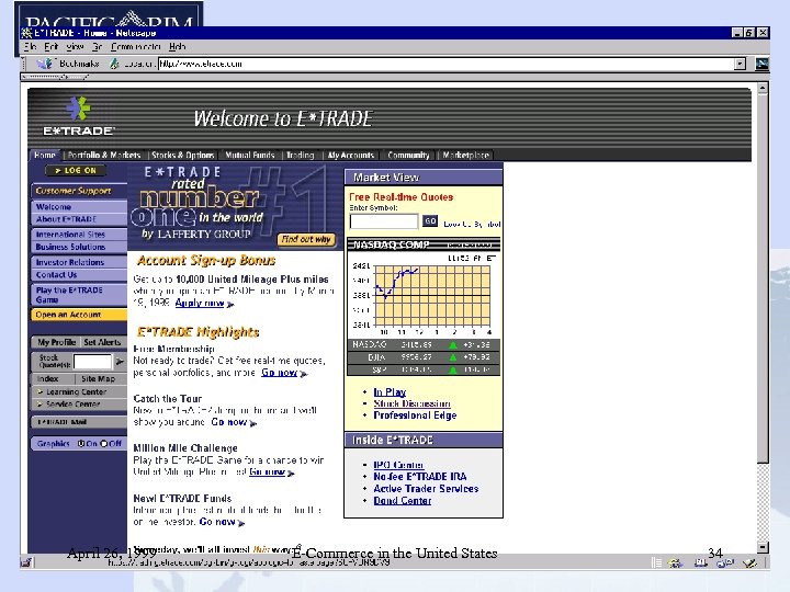 April 26, 1999 E-Commerce in the United States 34 