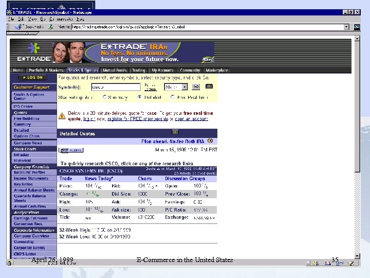 April 26, 1999 E-Commerce in the United States 35 