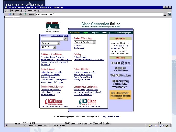 April 26, 1999 E-Commerce in the United States 39 