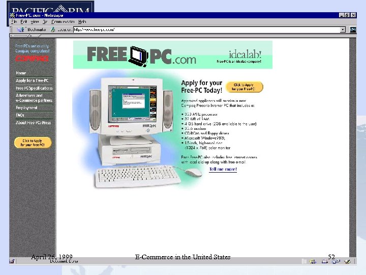 April 26, 1999 E-Commerce in the United States 52 