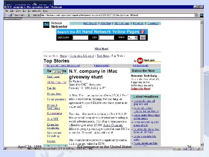 April 26, 1999 E-Commerce in the United States 54 