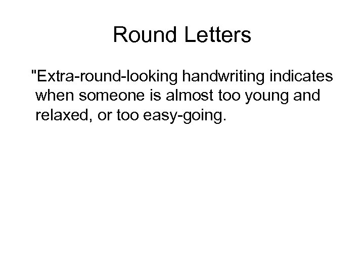 Round Letters 