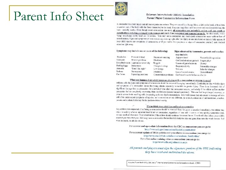 Parent Info Sheet 